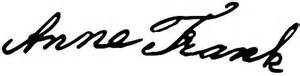 library.anne frank signature