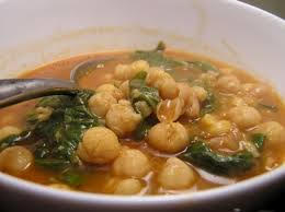Chick pea spinach stew