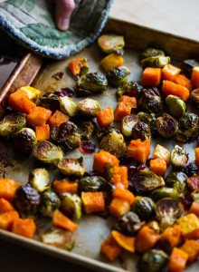 roasted-brussels-sprouts-and-squash-with-dried-cranberries-and-dijon-vinaigrette-4