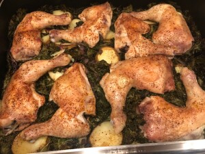 Chicken with kale